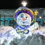 Светодиодный снеговик "Волшебник"