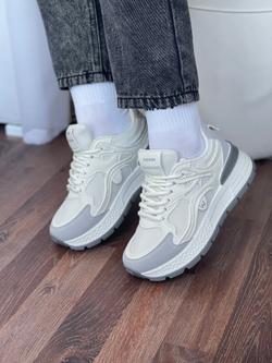Женские кроссовки RWAROIR белые с массивной подошвой, дышащие, повседневные, стильные