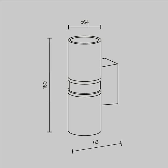 Уличный настенный светильник Maytoni Bowery O582WL-02BS