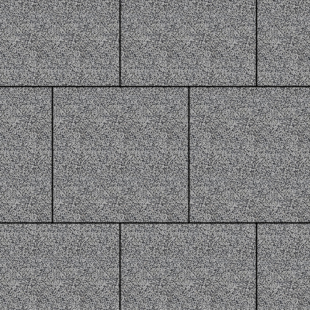 Тротуарная плитка КВАДРАТ 400х400 мм - Гранит + Серый с черным