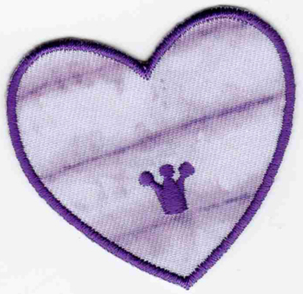 Термоаппликация HKM "Herz Batiklila", 5 х 3 см, 1 шт (10206100/121214/0010869/03_Германия)