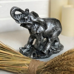 Статуэтка из гипса «Слон» 19*16см античное серебро