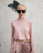 Атласная рубашка Trick Pink