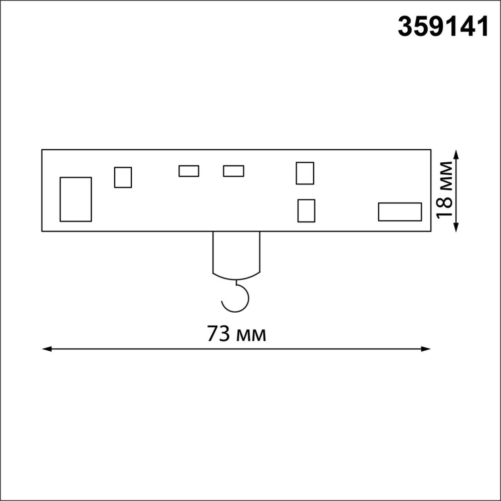 359141 KONST NT23 143 черный Адаптер/держатель для низковольтного трека FLUM без токопровода для арт. 359137-359140 IP20 RAMO