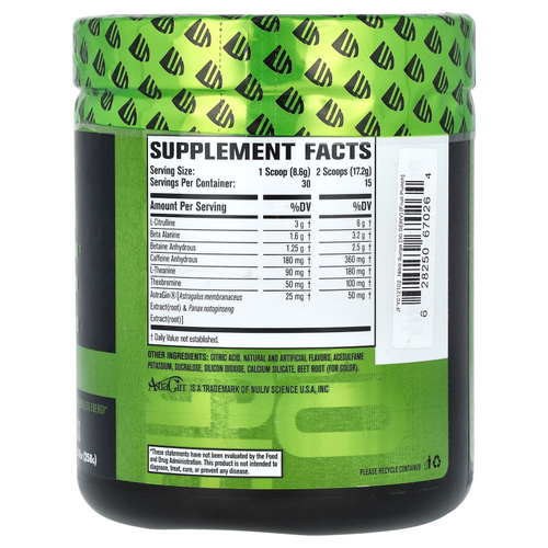 Jacked Factory, Nitro Surge, перед тренировкой, фруктовый пунш, 258 г (9,10 унции)