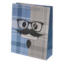 GAEM Пакет подарочный M (бумага, плотность 210г/м2, блок микс 12шт), L26 W10 H32 см, 3в.