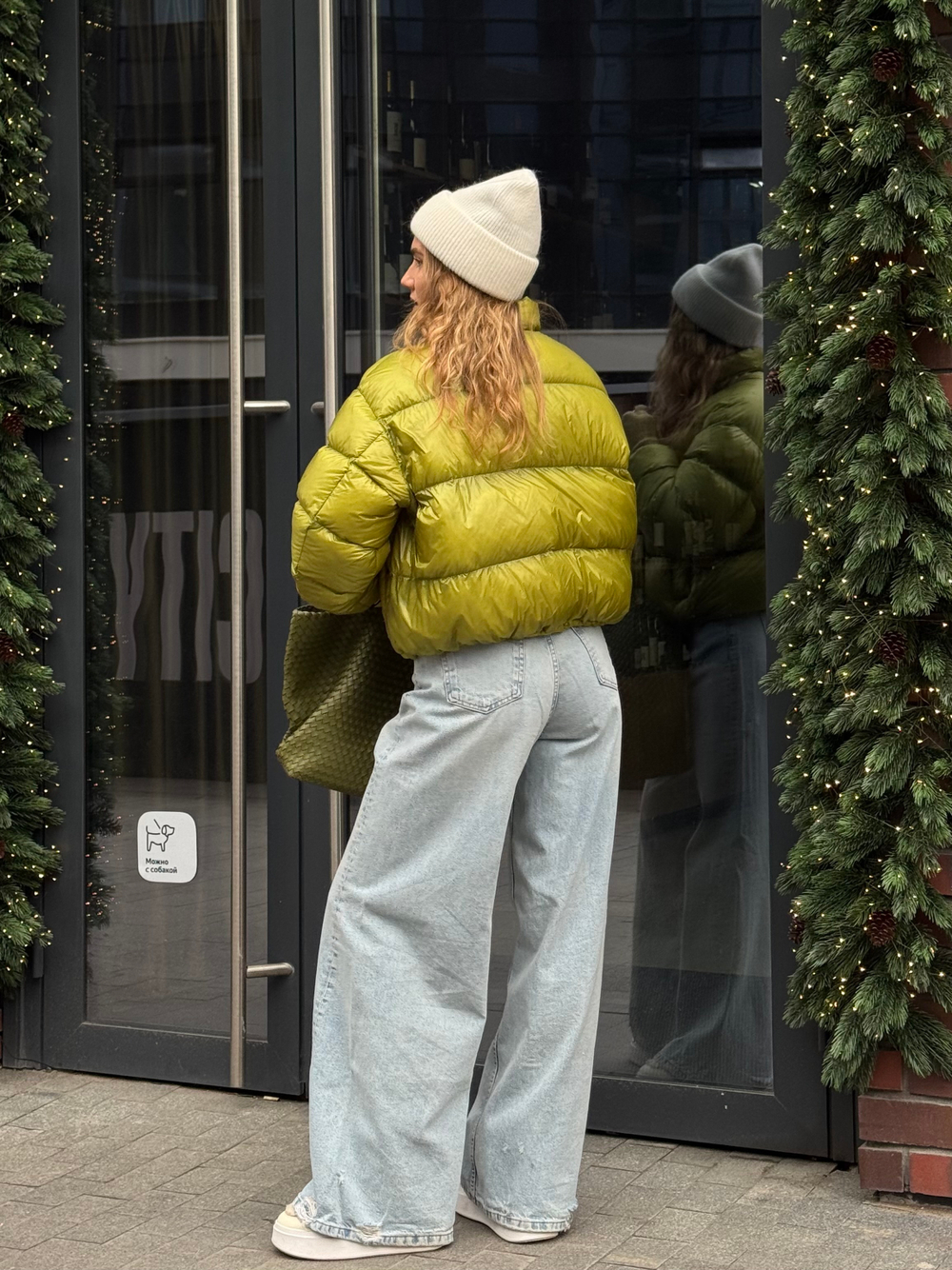 Пуховик Лак зеленое яблоко