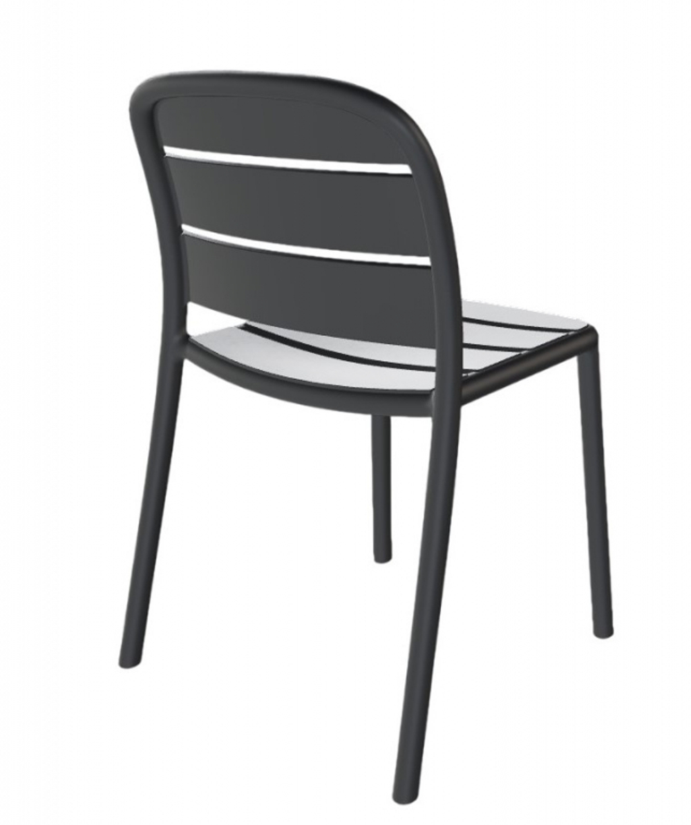 Стул пластиковый Papatya Beykoz-S, антрацит