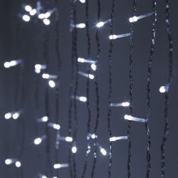 Светодиодная новогодняя гирлянда ЭРА ЕNIGW - 400W Занавес 8 режимов 3*3 м холодный белый 320 LED IP20 220 V