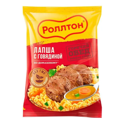 Лапша Rollton с говядиной 60 гр