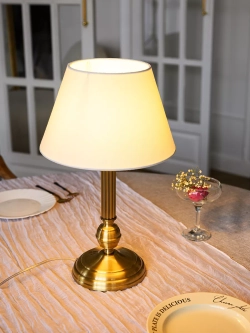 Торшер настольный с абажуром из ткани