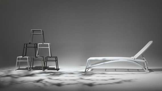 Шезлонг Atlantico белый