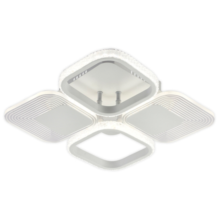 Светодиодный светильник 45Вт, 4000Лм, 3000К-6000К,Ra>80, ИК-пульт, плавная регулировка мощности, изменение цветовой температуры, ночник, металл/акрил, белый