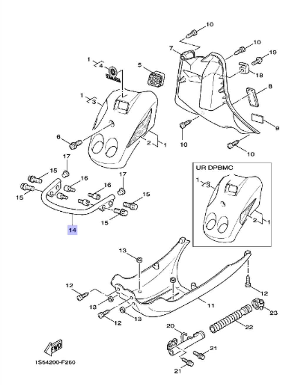 Защита металлическая Yamaha 4VPF840K001V