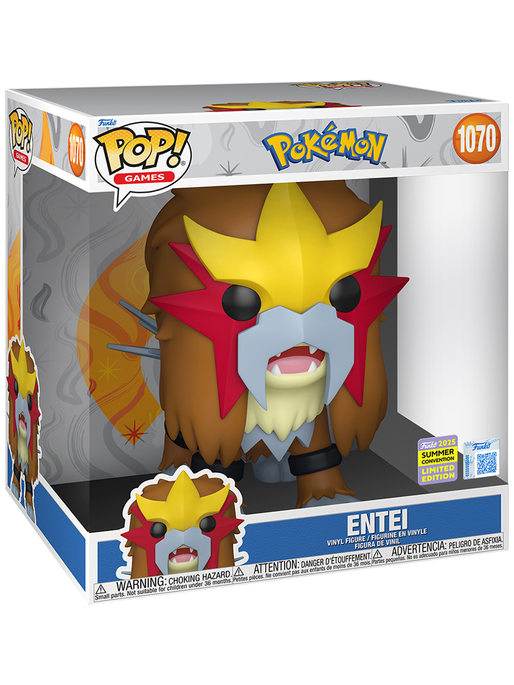 Фигурка Funko POP! Games Pokemon Entei SDCC25 (Exc) 10" (1070) 78256