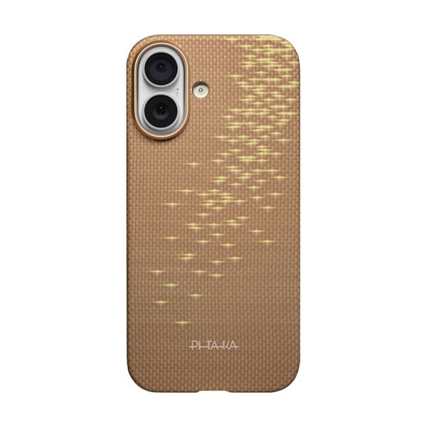 Чехол Pitaka Edge Case для iPhone 17, Золотой блик | Golden Glint