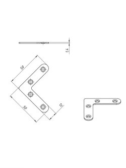 Стеллаж ПРО Уголок перфорированный крепежный Усиленный 50 мм x 12 мм 12 шт.