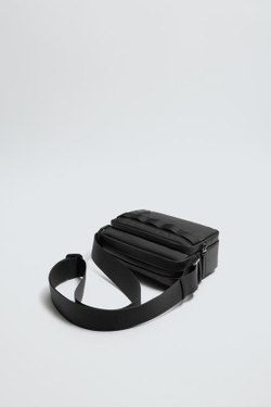 ZARA ПРОРЕЗИНЕННАЯ СУМКА, ЧЕРНЫЙ