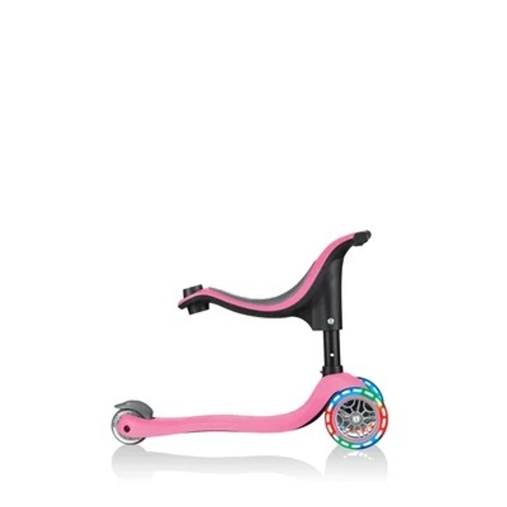 Самокат Globber Go Up Sporty Plus Lights розовый