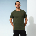 Футболка мужская Royal Enfield, цвет - темно-оливковый, размер - L, арт. RLATSA230556 (TSA230012DARK OLIVE)