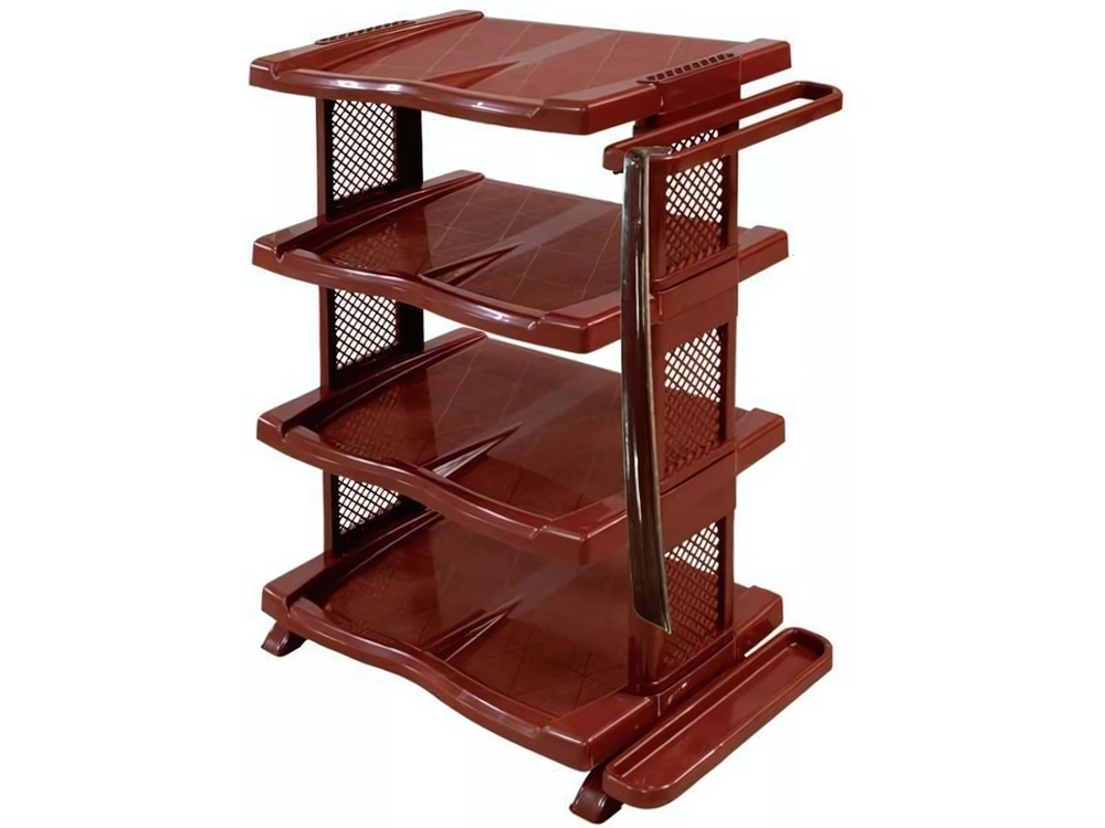 Полка для обуви 4-х секционная "Комфорт" темно-коричневая