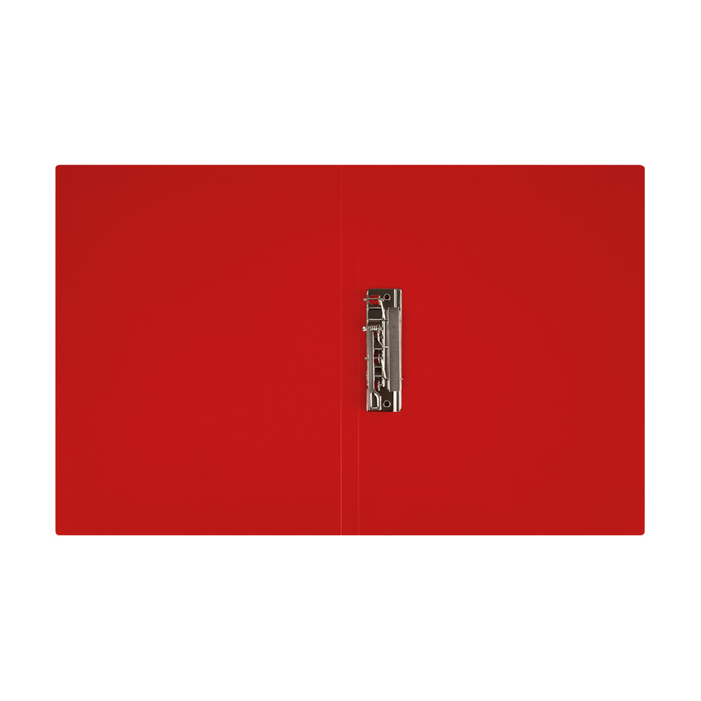 Папка А4 с боковым зажимом 14мм, 500мкм, пластик, красная (Стамм)