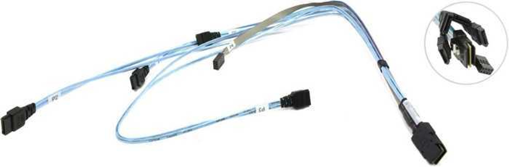 Кабель  Procase CBL-4SATA-8087