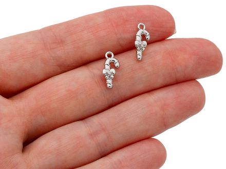 Подвеска "Леденец-Палочка" 12,5мм, с фианитом