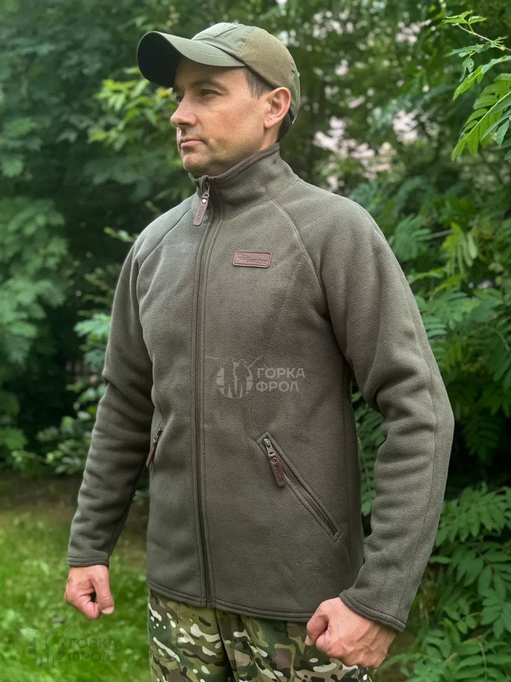 Гризли флисовая толстовка PRIDE, хаки