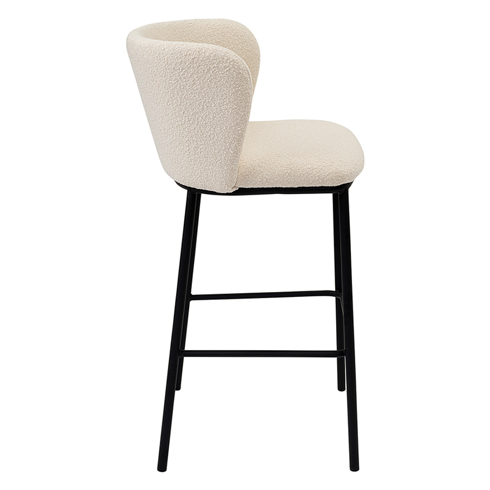 Стул барный foggy, букле, молочный