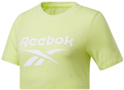 Женская теннисная футболка Reebok Identity Crop Tee W - semi energy glow