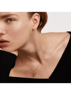 Колье Буква C серебро 925 пробы покрытое золотом