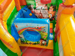 Детский надувной батут "Попугайчики", размер 3,5*3*2,7 м