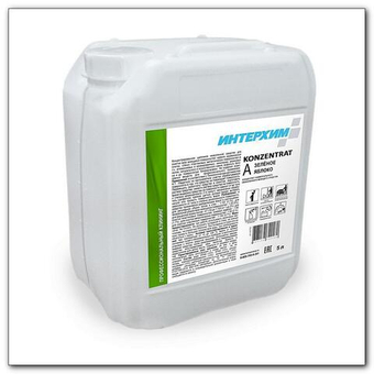 Щелочное концентрированное универсальное низкопенное моющее средство Konzentrat A Зеленое яблоко 5л. Интерхим
