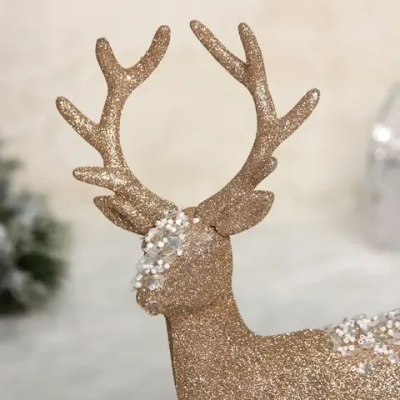 Фигурка новогодняя MAGIC «Лесной олень» 32*22*6 см, Шампань