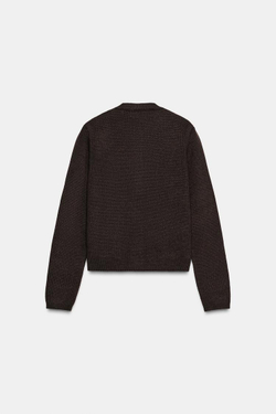 ZARА КАРДИГАН С ЗОЛОТИСТЫМИ ПУГОВИЦАМИ, КОРИЧНЕВЫЙ