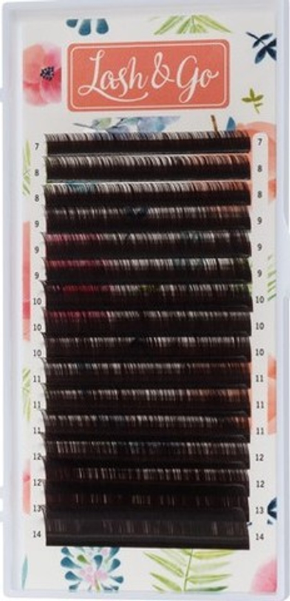 Коричневые Эспрессо ресницы Lash&Go MIX - 16 линий