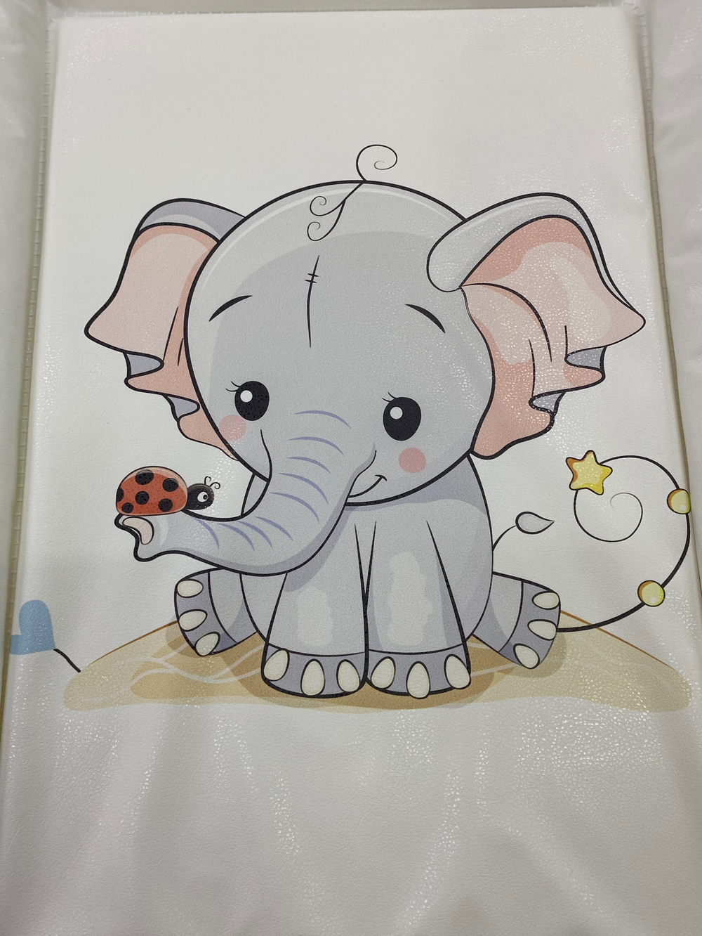 ГЛОБЭКС Матрац для пеленания мягкий Люкс Слон Звезды 82*72