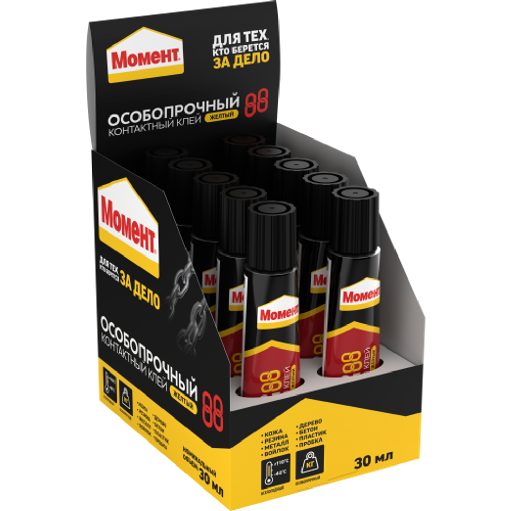 Клей Момент 1139012 Особопрочный водостойкий 88 шоу-бокс 30 мл | Момент