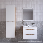 Тумба подвесная IDDIS Cloud, 60 см, белая/золотистый дуб, CLO60Y0i95