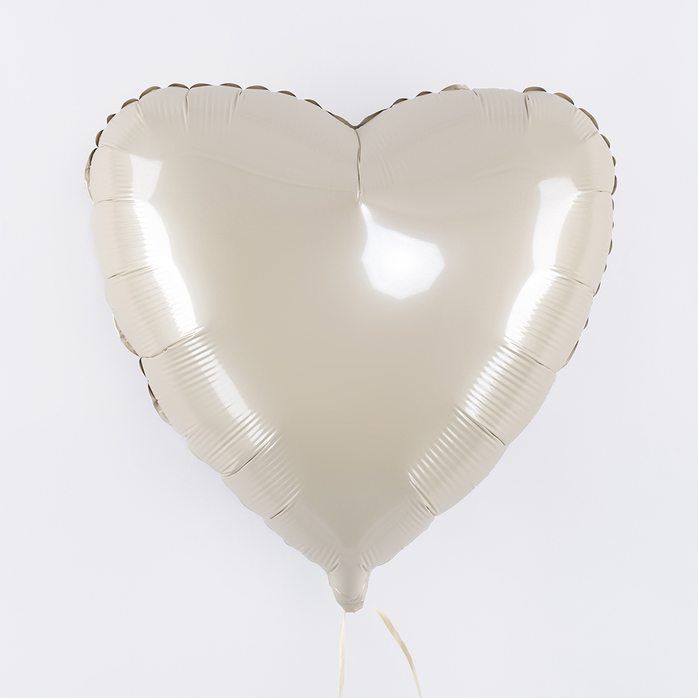 Сердце 18" Кремовый Сатин Fm