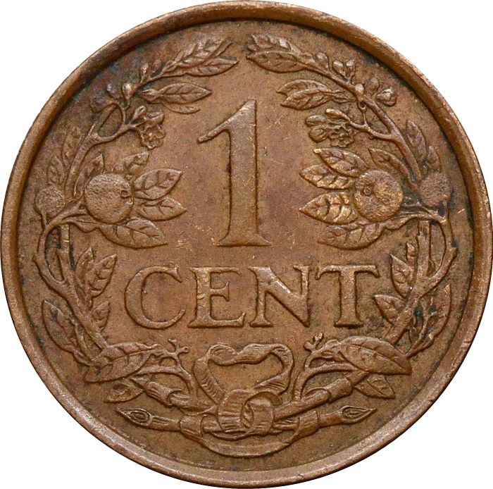 1 цент 1952-1970 Нидерландские Антильские острова