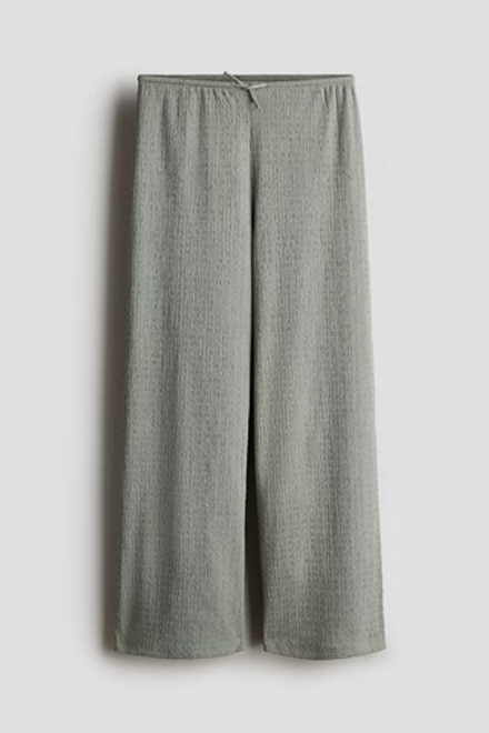 H&M Брюки из рельефной ткани, хаки