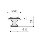 Ручка-кнопка, отделка бронза "Флоренция"
