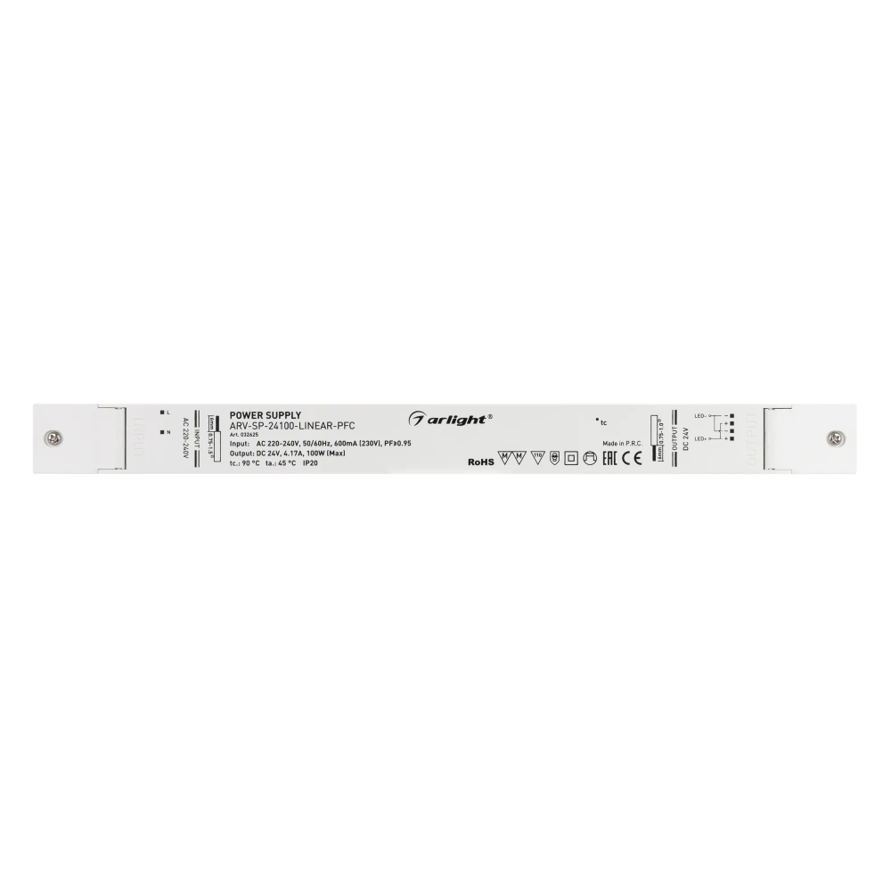 Блок питания ARV-SP-24100-LINEAR-PFC (24V, 4.17A, 100W) (Arlight, IP20 Пластик, 5 лет) 032625