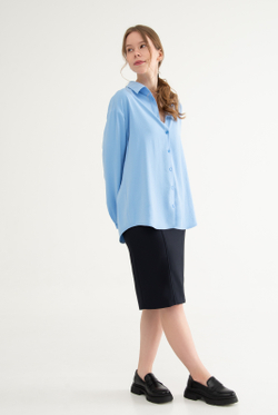 Блузка женская 3392ЗПа, голубой #526Гол093392зпа