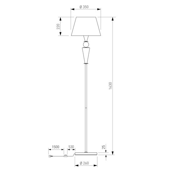 109014 / напольный светильник /латунь