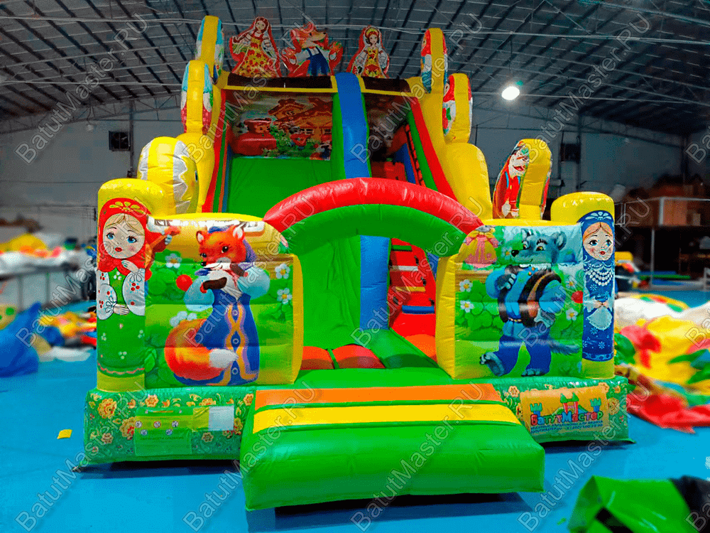 Надувная горка "Русская народная" 7*4*6 м