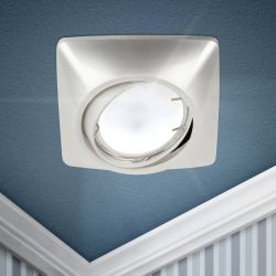 KL64A PS Светильник ЭРА литой пов. MR16,12V/220V, 50W перламутровое серебро | Литые встраиваемые светильники