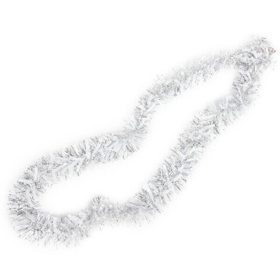 Мишура 2м 9см «Снежный блеск» белый, серебро